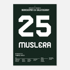 Muslera verwandelt vom Punkt zur Meisterschaft 2012 Fußball Poster mit Rahmen