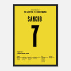 Jadon Sancho führt Dortmund mit Doppelpack zum DFB Pokal Sieg Fußball Poster mit Rahmen