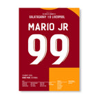 Mario Lemina köpft Gala zum Sieg vs Liverpool Fußball Poster mit Rahmen