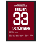 Esswein und der Club besiegen Schalke mit 3:0 Fußball Poster mit Rahmen