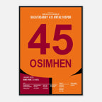 Osimhen´s erster Hattrick für Galatasaray Fußball Poster mit Rahmen
