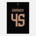 Solo il Gala Osimhen Poster Fußball Poster mit Rahmen