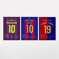 Barca Clasico Icons Bundle Fußball Poster mit Rahmen