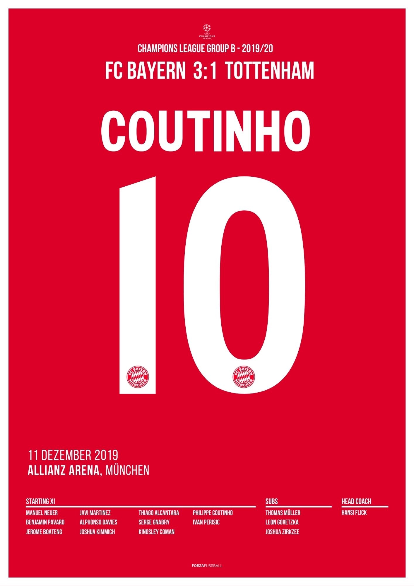 Coutinho mit dem perfekten Schlenzer gegen Tottenham