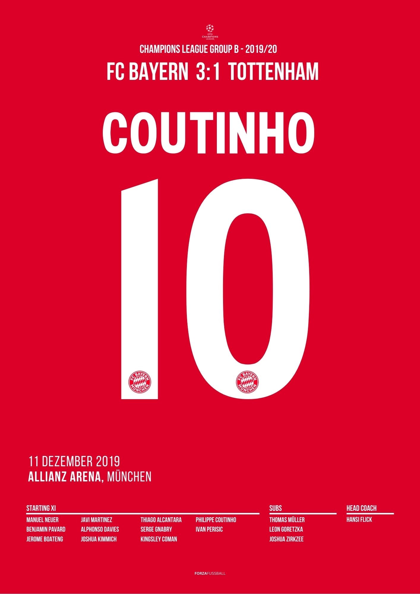 Coutinho mit dem perfekten Schlenzer gegen Tottenham