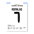 Ronaldo köpft Real zum Copa Sieg gegen Barca Fußball Poster mit Rahmen