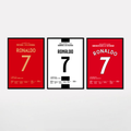 CR7 Solo Show Bundle Fußball Poster mit Rahmen