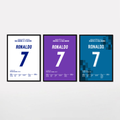 CR7 Prime Icon Bundle Fußball Poster mit Rahmen