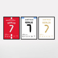 CR7 Baby Icon Bundle Fußball Poster mit Rahmen