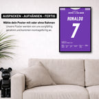 Ronaldo beschert Real Madrid gegen Juve den 12. CL Titel Fußball Poster mit Rahmen