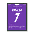 Ronaldo beschert Real Madrid gegen Juve den 12. CL Titel Fußball Poster mit Rahmen