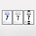 CR7 UCL Hattrick Bundle Fußball Poster mit Rahmen