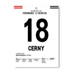 Cerny schießt Besiktas zum Sieg in Kadiköy Fußball Poster mit Rahmen
