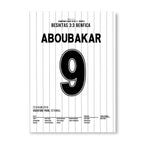 Aboubakar's last Minute Ausgleichstreffer gegen Benfica Fußball Poster mit Rahmen