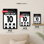 Sergen Yalcin und Besiktas übernehmen die Stamford Bridge Fußball Poster mit Rahmen