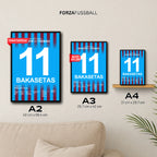 Bakasetas schießt Fenerbahce mit 2 Toren in der Meistersaison ab Fußball Poster mit Rahmen
