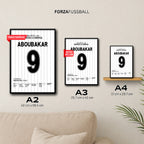 Aboubakar's last Minute Ausgleichstreffer gegen Benfica Fußball Poster mit Rahmen