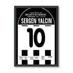 Sergen Yalcin und Besiktas übernehmen die Stamford Bridge Fußball Poster mit Rahmen