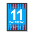 Bakasetas schießt Fenerbahce mit 2 Toren in der Meistersaison ab Fußball Poster mit Rahmen