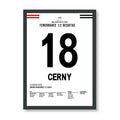 Cerny schießt Besiktas zum Sieg in Kadiköy Fußball Poster mit Rahmen