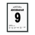 Aboubakar's last Minute Ausgleichstreffer gegen Benfica Fußball Poster mit Rahmen