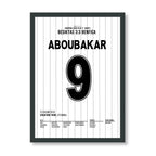 Aboubakar's last Minute Ausgleichstreffer gegen Benfica Fußball Poster mit Rahmen