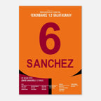 Davinson Sanchez rettet Gala per Fallrückzieher gegen Fener Fußball Poster mit Rahmen