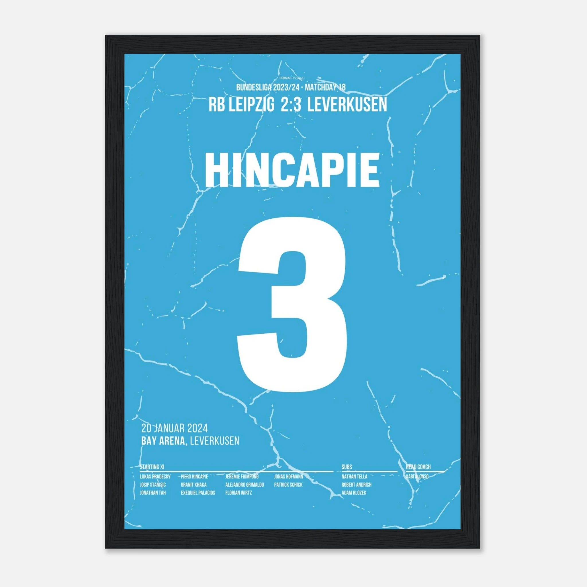 Hincapié with the last-minute winning goal against Leipzig