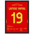 Yamal mit Traumtor gegen Frankreich im EM Halbfinale 2024 Fußball Poster mit Rahmen