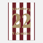 Enrico Valentini - 125 Jahre FCN Fußball Poster mit Rahmen