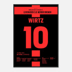 Wirtz macht mit 3 Toren die erste Meisterschaft für Leverkusen klar Fußball Poster mit Rahmen