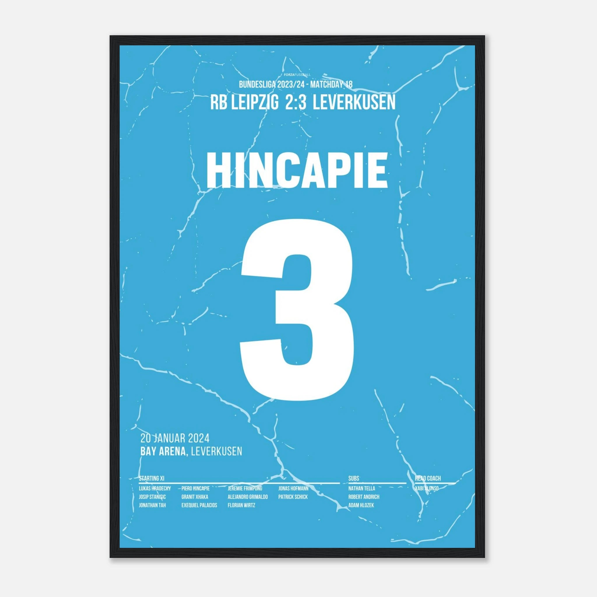 Hincapié with the last-minute winning goal against Leipzig