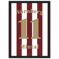 Marek Mintal - 125 Jahre FCN Fußball Poster mit Rahmen