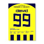 Deivid wird zum Matchwinner gegen Chelsea im CL Viertelfinal Hinspiel Fußball Poster mit Rahmen
