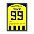 Deivid wird zum Matchwinner gegen Chelsea im CL Viertelfinal Hinspiel Fußball Poster mit Rahmen