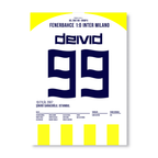 Deivid mit dem Seitfallzieher zum Sieg gegen Inter Fußball Poster mit Rahmen