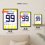 Deivid mit dem Seitfallzieher zum Sieg gegen Inter Fußball Poster mit Rahmen