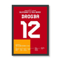 Drogba führt Gala per Hackentor zum Sieg gegen Real Madrid Fußball Poster mit Rahmen