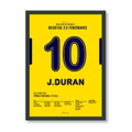 Duran und Fenerbahce drehen das Derby vs Besiktas Fußball Poster mit Rahmen