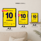 Duran und Fenerbahce drehen das Derby vs Besiktas Fußball Poster mit Rahmen