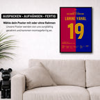 Lamine Yamal mit Solo-Tor im Super Copa Clasico Fußball Poster mit Rahmen