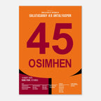 Osimhen´s erster Hattrick für Galatasaray Fußball Poster mit Rahmen