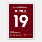 Harry Kewell trifft im Uefa Cup beim legendären 4:3 Sieg gegen Bordeaux Fußball Poster mit Rahmen