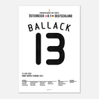 Ballack per Knaller Freistoß zum Sieg gegen Österreich bei der EM 2008 Fußball Poster mit Rahmen