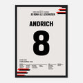 Andrich mit Traumtor gegen Rom in der Euro League Fußball Poster mit Rahmen