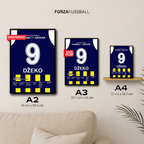 Edin Dzeko und Fenerbahce überrollen Konyaspor mit 7:1 Fußball Poster mit Rahmen