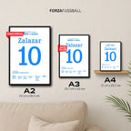 Zalazar's 59m Tor in Nürnberg krönt Schalke zum 2.Liga Meister Fußball Poster mit Rahmen