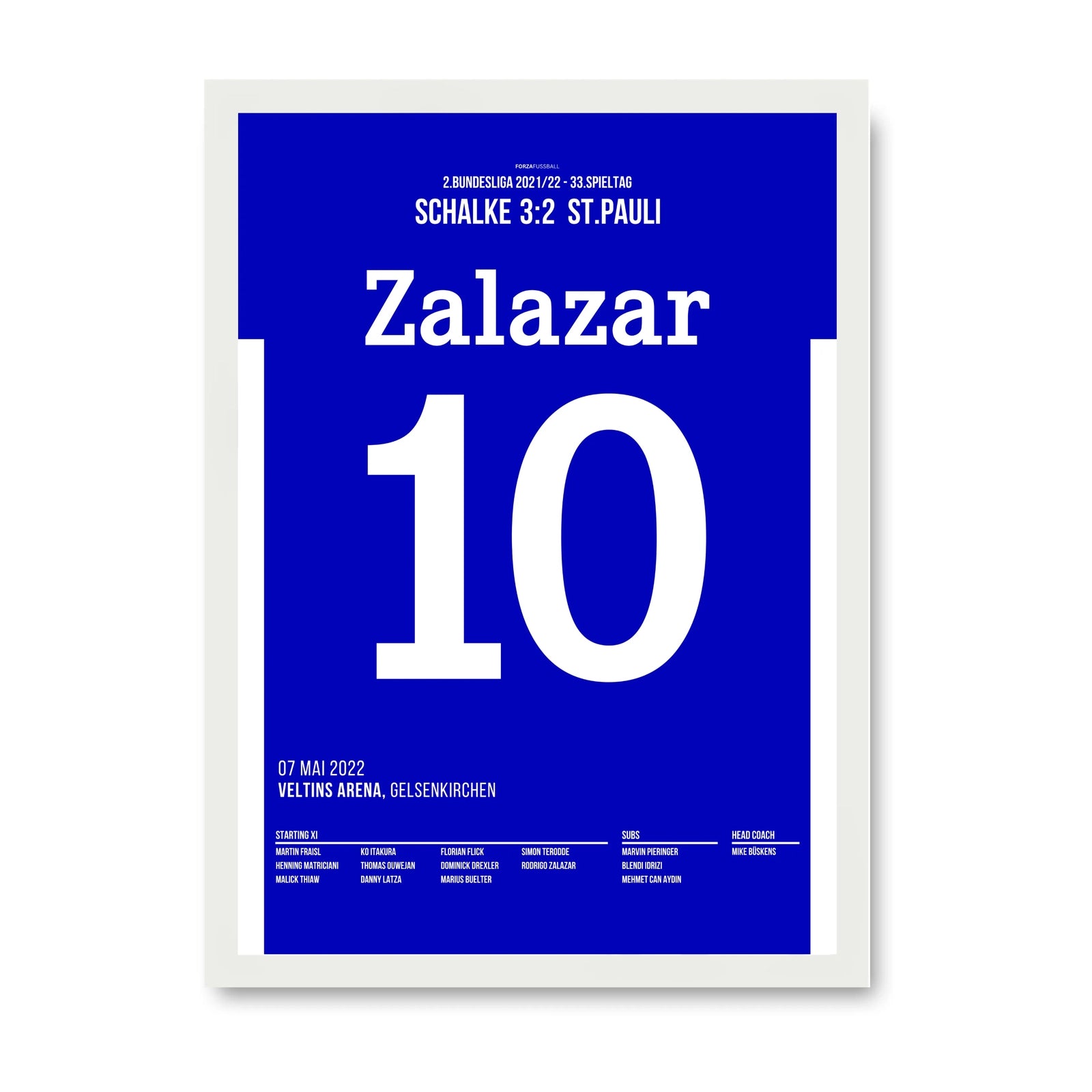 AUFSTIEG! Zalazar & Schalke drehen das Spiel gegen St.Pauli Fußball Poster mit Rahmen