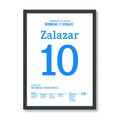 Zalazar's 59m Tor in Nürnberg krönt Schalke zum 2.Liga Meister Fußball Poster mit Rahmen