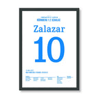 Zalazar's 59m Tor in Nürnberg krönt Schalke zum 2.Liga Meister Fußball Poster mit Rahmen